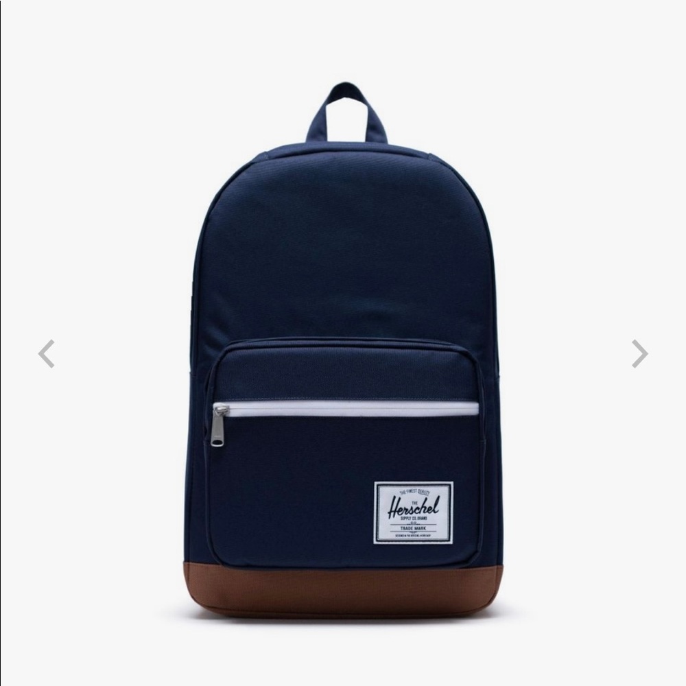 Brand New Herschel Pop Quiz Backpack— peacoat/saddle brown